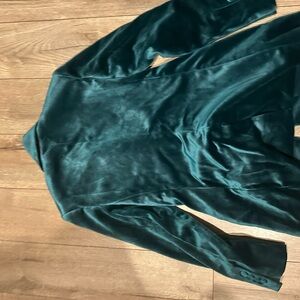 Express Deep Green Velvet Jacket